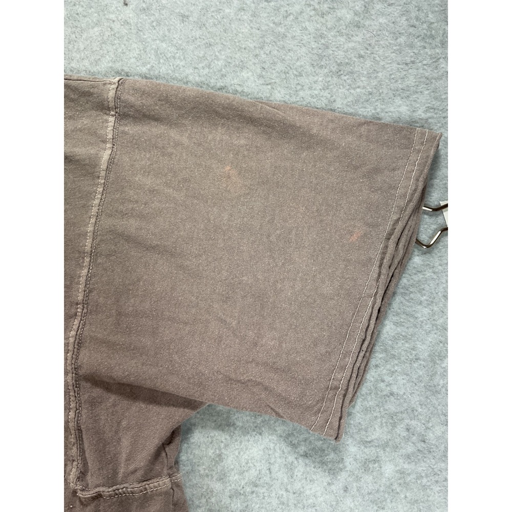 Free People Movement Womens M Cropped Tee Washed Mauve Brown Raw Hem 2052 - Picture 3 of 7